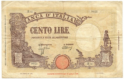 100 lire falso epoca - 100,