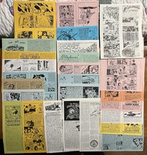 Enorme LOTTO x 26 Clay Geerdes Comix World Underground Newsletter HTF RARO FUORI PRODUZIONE 👀