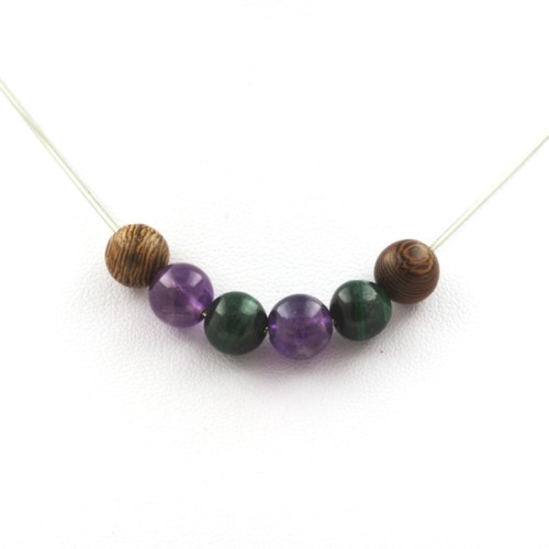 Collana perle malachite - collana,