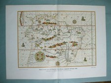 stampa antica 1910 - MAPPA PARTE DI AMERICA DI ATLANTE SPAGNOLO DEL 1582 