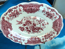 VASSOIO  PORCELLANA INGLESE RIDGWAY STAFFORDSHIRE RED MODELLO WINDSOR