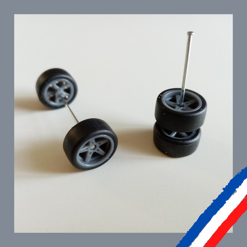 Jeu roues gris - gris, 1/64
