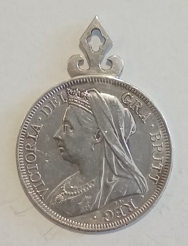 1900 half crown queen victoria - half,