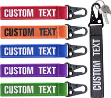 Portachiavi Personalizzato, Portachiavi Personalizzato Ricamo Doppio Lato, Tag C