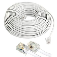 CAVO BIANCO TELEFONICO PROLUNGA 10 METRI RJ11 FILO PER MODEM FAX TELEFONO FISSO