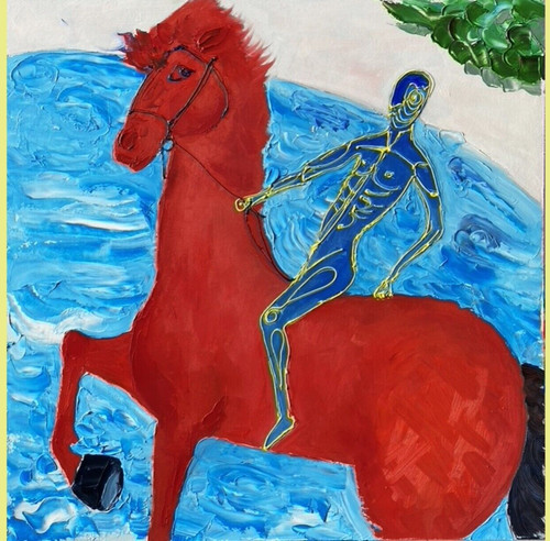 Dipinto olio originale - , cavallo