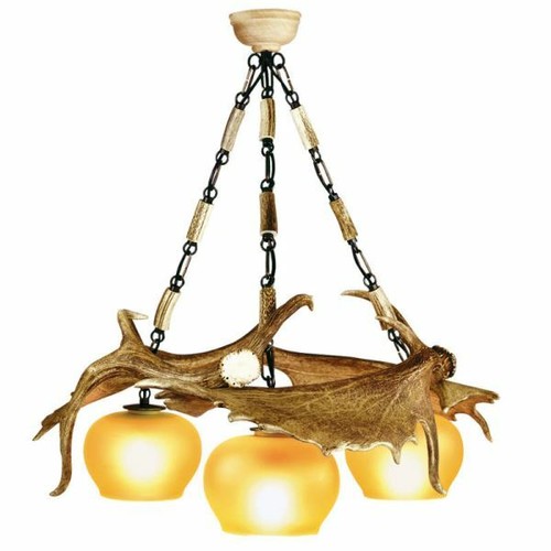 Lampadario con vere - corna, di
