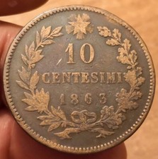 10 Centesimi 1863, Vittorio