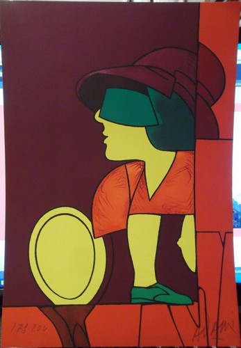 Valerio adami litografia - valerio,