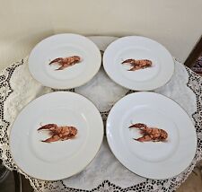 SERVIZIO PIATTI 4 PERSONE ARAGOSTA PESCE ASTICE ROSSO PORCELLANA RICHARD GINORI