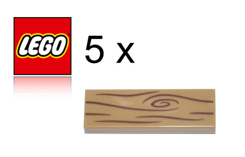 Lego 1x3 piastrella - piastrella, legno