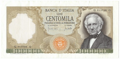 100000 lire alessandro manzoni - 100000,