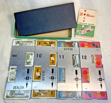 20 Minutes to Duplicate Bridge Aluminum Boards 9-12 w/cards by Autobridge 1963