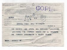 Telegramma Morte AMEDEO DI