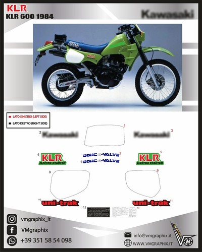 Adesivi klr 600 1984 - klr, al