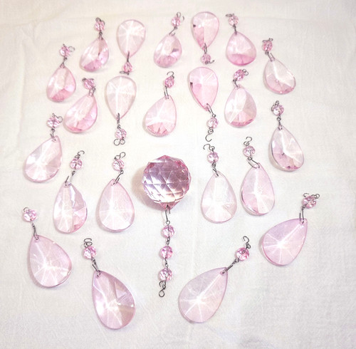 Set pink teardrop - set,