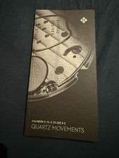 Patek Philippe Quartz Movements Instruction Booklet Nautilus