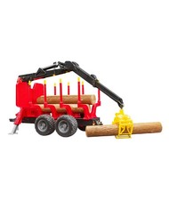 Rimorchio forestale con gru di