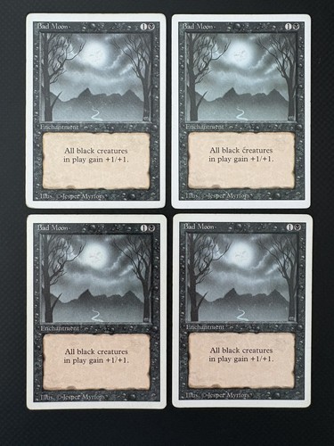 Mtg bad moon edizione - mtg, 4x