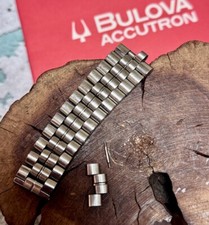 Bracciale orologio Kreisler anni 60 Bulova Accutron acciaio 1 cinturino di ricambio link e perno