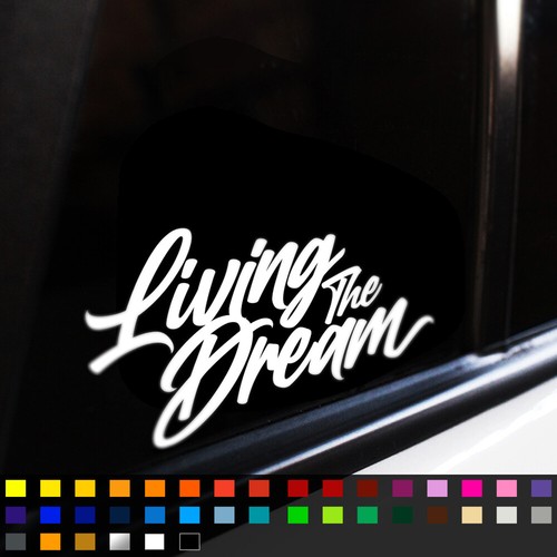 Adesivo living the dream - living,