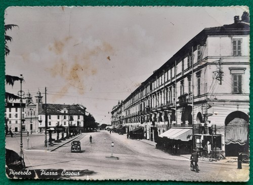 Cartolina pinerolo piazza - cartolina,