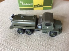 MODELLINO METALLO AUTOCISTERNA MILITARE BERLIET SOLIDO CON SCATOLA -MADE FRANCE