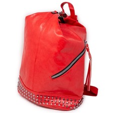 Zaino borchie donna rosso