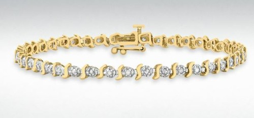Bracciale tennis oro giallo - tennis,