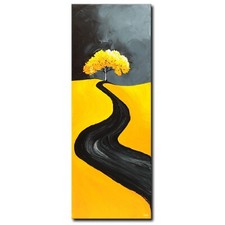 Quadro acrilico originale quadro albero pittura astratta arte moderna bosco DIPINTO A MANO