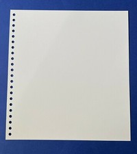 50 FOGLI BIANCHI X FRANCOBOLLI PAGINE CARTONCINO X RACCOGLITORE 22 ANELLI AIRONE