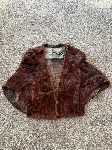 Vintage visone marrone stola