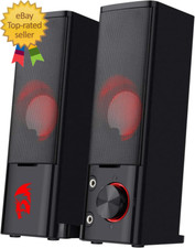 GS550 PC Altoparlanti Gaming, 2.0 Canali Desktop Computer Sound Bar con Compact Ma