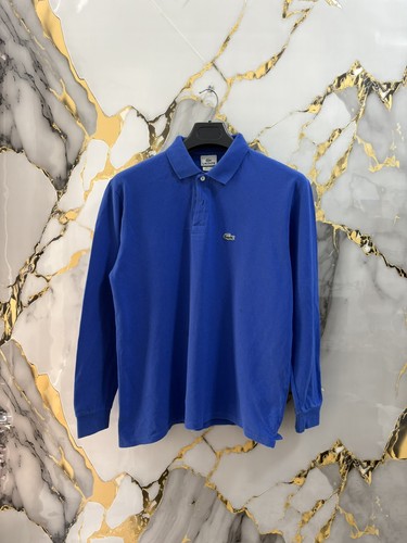Polo lacoste manica lunga - lunga, blu