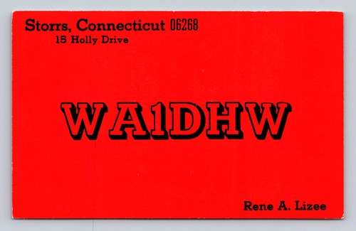 Ham radio qsl - radio, wa1dhw
