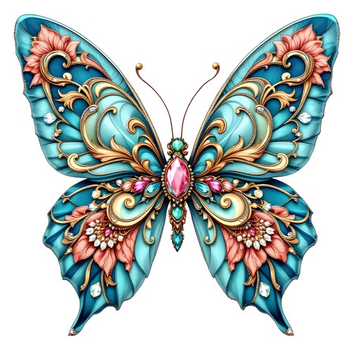 Adesivi farfalla diamante - 7,