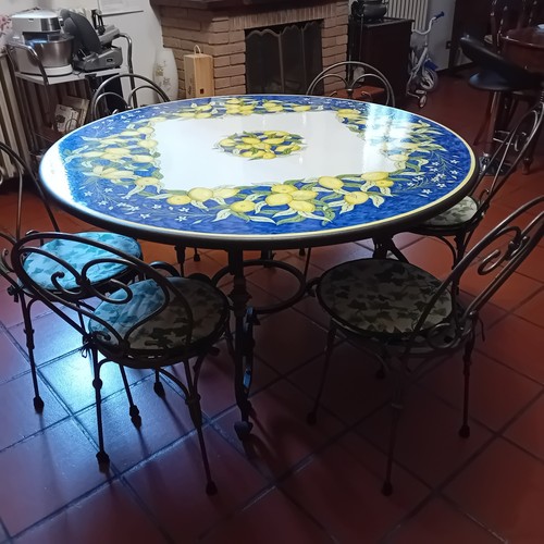 Tavolo ferro con piano in - in,