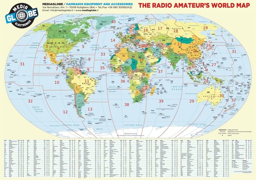 Cartina radioamateur world - radioamateur, world's