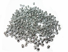  300pz perline in acrilico 4x3,5mm forma barilotto sfaccettate colore argento