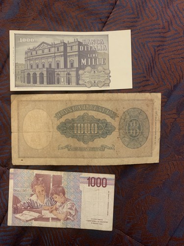 Lotto banconote italiane lire - banconote,