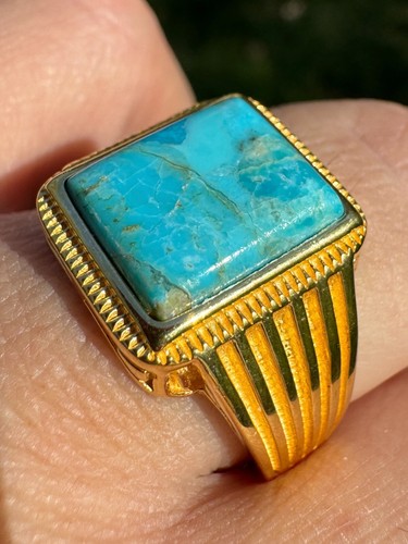 Anello turchese blu vera