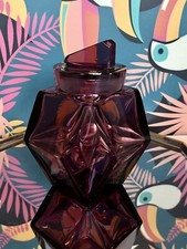 Bottiglia da Comodino Viola Anni70 Taglio Diamante