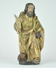 Evangelista Marco 18. Secolo, barocco, 38 cm di altezza, 19 cm di larghezza, legno di leone intagliato