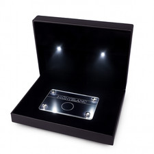 3 Astucci Portagioielli LED Similpelle con Velluto, Scatole Eleganti con Blister