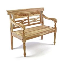 Panca per bambini DIVERO 2 posti panca da giardino antica alta qualità legno teak naturale 80 cm