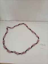 Bigiotteria - Gioielli - Collana Di Conchiglie Viola E Semi - Senza Chiusura 