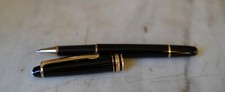Penna Roller Montblanc Meisterstück In Resina Nera - Finitura Pl. Oro 18 Carati