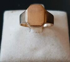 Anello Firmato  EF/ Charnier Metallo Placcato Oro ? Vintage D`epoca Gioielleria 