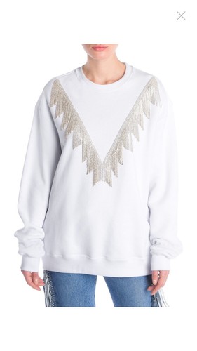 Felpa msgm con frange catena - catena, a