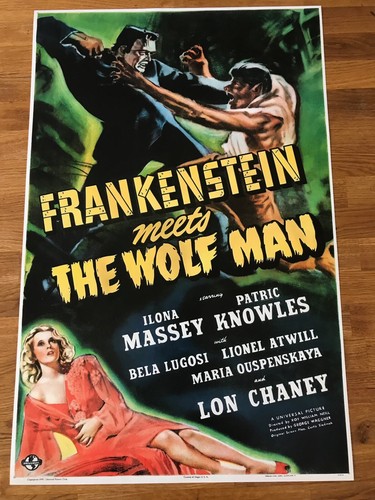 Poster frankenstein meets the - meets,